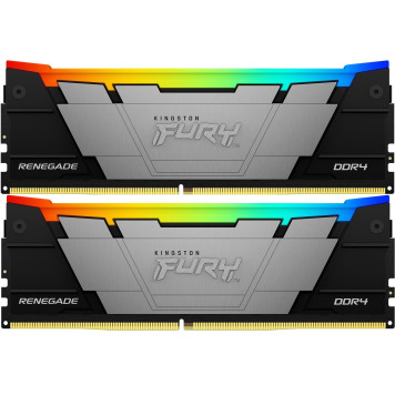 Память DDR4 2x8GB 3600MHz Kingston KF436C16RB2AK2/16 Fury Renegade RGB RTL Gaming PC4-28800 CL16 DIMM 288-pin 1.35В kit dual rank с радиатором Ret -1
