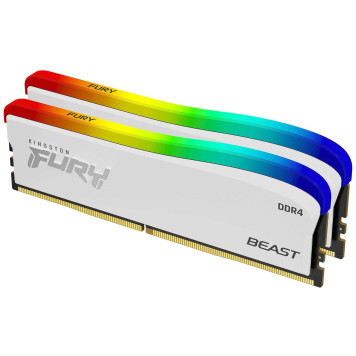 Память DDR4 2x8GB 3600MHz Kingston KF436C17BWAK2/16 Fury Beast RGB RTL Gaming PC4-25600 CL17 DIMM 288-pin 1.35В single rank с радиатором Ret -1