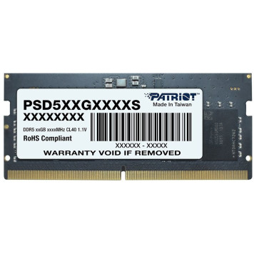 Память DDR5 8Gb 4800MHz Patriot PSD58G480041S RTL PC5-38400 CL40 SO-DIMM 260-pin 1.1В single rank 