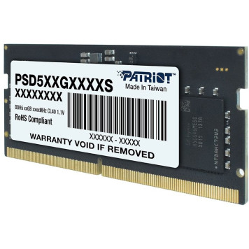 Память DDR5 8Gb 4800MHz Patriot PSD58G480041S RTL PC5-38400 CL40 SO-DIMM 260-pin 1.1В single rank -2