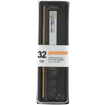 Память DDR4 32Gb 2666MHz Digma DGMAD42666032D RTL PC4-21300 CL19 DIMM 288-pin 1.2В dual rank -4