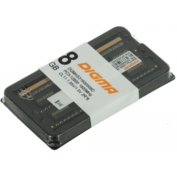 Память DDR3 8Gb 1600MHz Digma DGMAS31600008D RTL PC3-12800 CL11 SO-DIMM 204-pin 1.5В dual rank -2