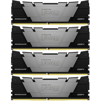 Память DDR4 4x16GB 3200MHz Kingston KF432C16RB12K4/64 Fury Renegade Black RTL Gaming PC4-25600 CL16 DIMM 288-pin 1.35В dual rank с радиатором Ret 