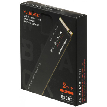 Накопитель SSD WD PCIe 4.0 x4 2TB WDS200T3X0E Black SN770 M.2 2280 