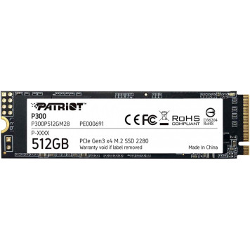 Накопитель SSD Patriot PCI-E x4 512Gb P300P512GM28 P300 M.2 2280 