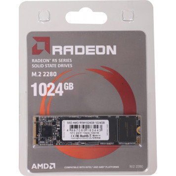 Накопитель SSD AMD SATA III 1Tb R5M1024G8 Radeon M.2 2280 -3