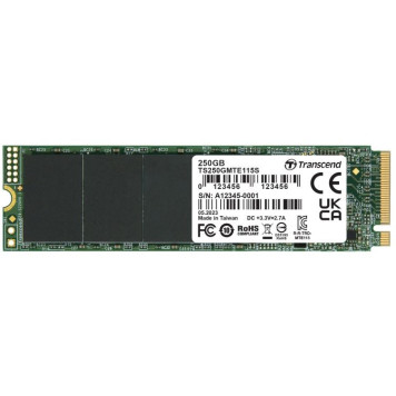 Накопитель SSD Transcend PCI-E 3.0 x4 250Gb TS250GMTE115S 115S M.2 2280 0.2 DWPD 