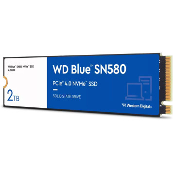 Накопитель SSD WD S PCIe 4.0 x4 2TB WDS200T3B0E Blue SN580 M.2 2280 -1