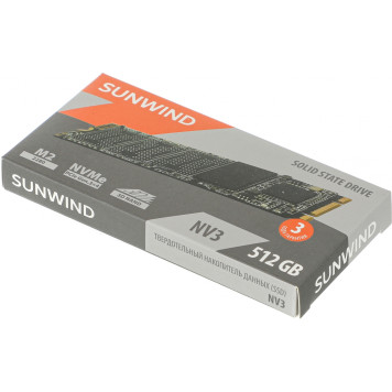 Накопитель SSD SunWind PCIe 3.0 x4 512GB SWSSD512GN3T NV3 M.2 2280 -2