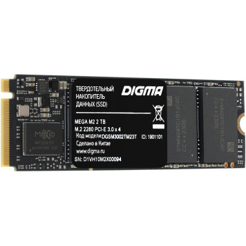 Накопитель SSD Digma PCI-E 3.0 x4 2Tb DGSM3002TM23T Mega M2 M.2 2280 -2