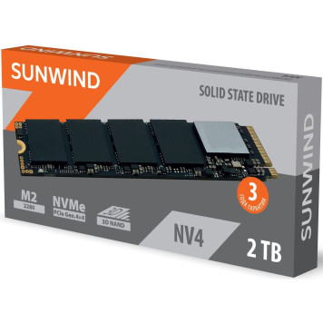 Накопитель SSD SunWind PCIe 4.0 x4 2TB SWSSD002TN4 NV4 M.2 2280 -1