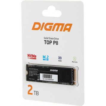 Накопитель SSD Digma PCI-E 4.0 x4 2Tb DGST4002TP83T Top P8 M.2 2280 -1
