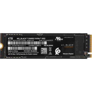 Накопитель SSD WD PCIe 4.0 x4 4000GB WDS400T2X0E Black SN850X M.2 2280 -1