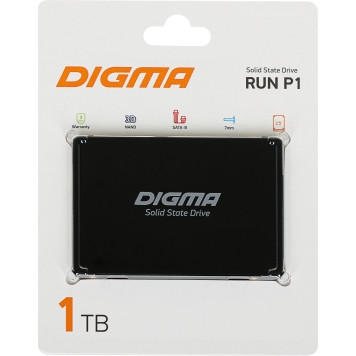 Накопитель SSD Digma SATA III 1Tb DGSR2001TP13T Run P1 2.5