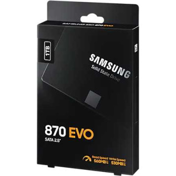 Накопитель SSD Samsung SATA III 1Tb MZ-77E1T0BW 870 EVO 2.5