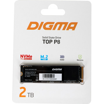 Накопитель SSD Digma PCI-E 4.0 x4 2Tb DGST4002TP83T Top P8 M.2 2280 -4