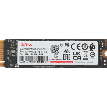 Накопитель SSD A-Data PCIe 4.0 x4 1TB AGAMMIXS70B-1T-CS XPG Gammix S70 Blade M.2 2280 -2