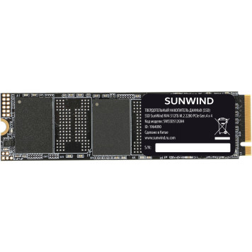 Накопитель SSD SunWind PCIe 4.0 x4 512GB SWSSD512GN4 NV4 M.2 2280 -5