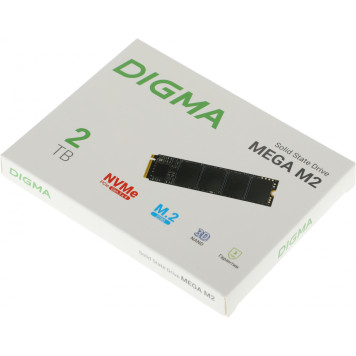 Накопитель SSD Digma PCI-E 3.0 x4 2Tb DGSM3002TM23T Mega M2 M.2 2280 -4