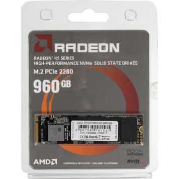 Накопитель SSD AMD PCI-E 960Gb R5MP960G8 Radeon M.2 2280 -1