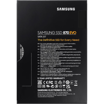 Накопитель SSD Samsung SATA-III 250GB MZ-77E250B/KR 870 EVO 2.5