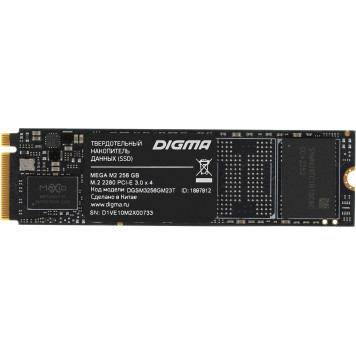 Накопитель SSD Digma PCI-E 3.0 x4 256Gb DGSM3256GM23T MEGA M2 M.2 2280 -1