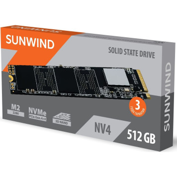 Накопитель SSD SunWind PCIe 4.0 x4 512GB SWSSD512GN4 NV4 M.2 2280 -1