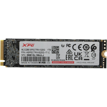 Накопитель SSD A-Data PCI-E 3.0 x4 1Tb ASPECTRIXS20G-1T-C Spectrix S20G M.2 2280 -3