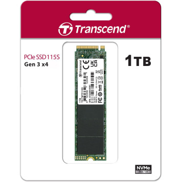 Накопитель SSD Transcend PCI-E 3.0 x4 1Tb TS1TMTE115S 115S M.2 2280 0.2 DWPD -1