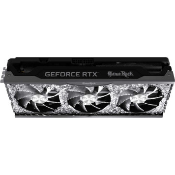 Видеокарта Palit PCI-E 4.0 PA-RTX3070 GAMEROCK 8G V1 LHR NVIDIA GeForce RTX 3070 8192Mb 256 GDDR6 1500/14000 HDMIx1 DPx3 HDCP Ret -8