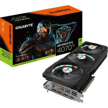 Видеокарта Gigabyte PCI-E 4.0 GV-N407TGAMING OC-12GD NVIDIA GeForce RTX 4070TI 12288Mb 192 GDDR6X 2640/21000 HDMIx1 DPx3 HDCP Ret -7