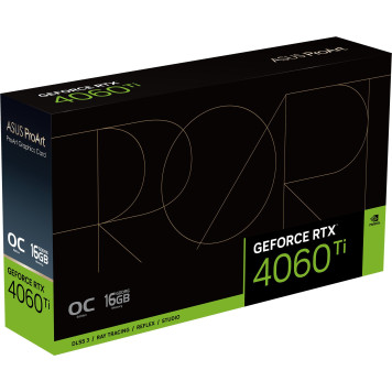 Видеокарта Asus PCI-E 4.0 PROART-RTX4060TI-O16G NVIDIA GeForce RTX 4060TI 16384Mb 128 GDDR6 2655/18000 HDMIx1 DPx3 HDCP Ret -11