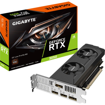 Видеокарта Gigabyte PCI-E 4.0 GV-N3050OC-6GL NVIDIA GeForce RTX 3050 6Gb 96bit GDDR6 1477/14000 HDMIx2 DPx2 HDCP Ret low profile -6