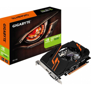 Видеокарта Gigabyte PCI-E GV-N1030OC-2GI nVidia GeForce GT 1030 2048Mb 64bit GDDR5 1265/6008/HDMIx1/HDCP Ret -2