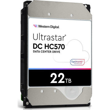 Жесткий диск WD SAS 3.0 22TB 0F48052 WUH722222AL5204 Server Ultrastar DC HC570 512E (7200rpm) 512Mb 3.5