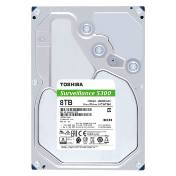 Жесткий диск Toshiba SATA-III 8Tb HDWT380UZSVA Surveillance S300 Pro (7200rpm) 256Mb 3.5