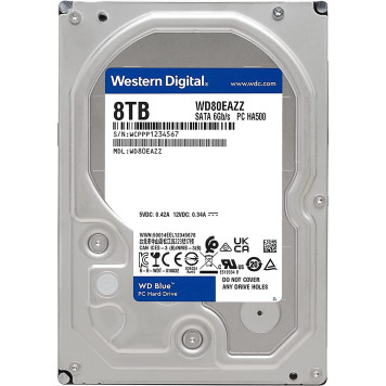 Жесткий диск WD SATA-III 8Tb WD80EAZZ Blue (5640rpm) 128Mb 3.5