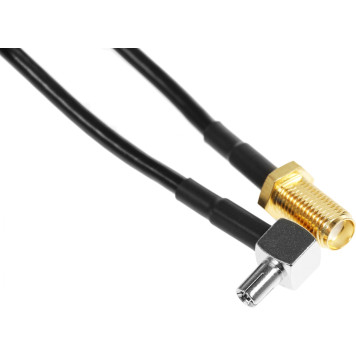 Кабель Рэмо solid Cu 0.14м черный TS9 (m)-SMA (f) (упак.:1шт) (TS9) -4