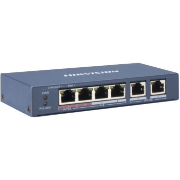 Коммутатор Hikvision DS-3E0106P-E/M 6x100Mb 4PoE+ 35W неуправляемый -1