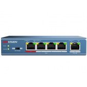 Коммутатор Hikvision DS-3E0105P-E(B) 4x100Mb 4PoE 58W неуправляемый