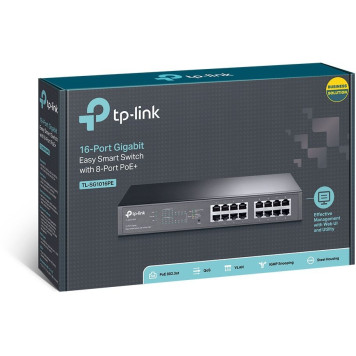 Коммутатор TP-Link TL-SG1016PE 16G 8PoE+ 110W управляемый 