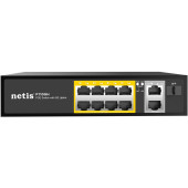 Коммутатор Netis P110GH (L2) 8x100Мбит/с 2x1Гбит/с 1SFP 8PoE 8PoE+ 120W неуправляемый