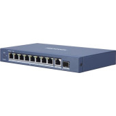 Коммутатор Hikvision DS-3E0510P-E/M 9G 1SFP 8PoE 58W неуправляемый