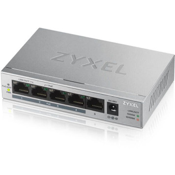 Коммутатор Zyxel GS1005HP GS1005HP-EU0101F 5G 4PoE+ 60W неуправляемый -2