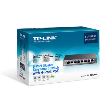 Коммутатор TP-Link TL-SG108PE 8G 4PoE 55W управляемый -3