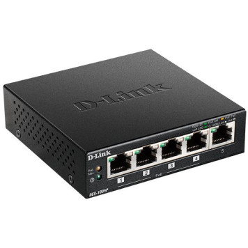 Коммутатор D-Link DES-1005P/B1A 5x100Mb 4PoE 60W неуправляемый -2