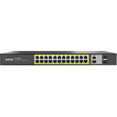 Коммутатор Netis P124GH (L2) 24x100Мбит/с 2x1Гбит/с 1xКомбо(1000BASE-T/SFP) 1SFP 24PoE 24PoE+ 360W неуправляемый