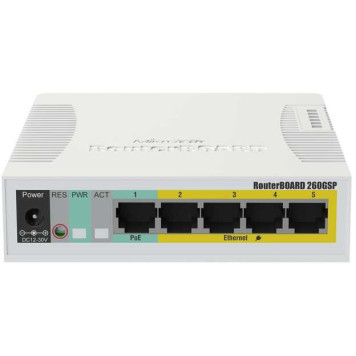 Коммутатор MikroTik RB260GSP CSS106-1G-4P-1S 5G 1SFP 5PoE управляемый -3