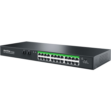 Коммутатор Netis P124GC (L2) 24x1Гбит/с 2SFP 24PoE+ 360W неуправляемый -1