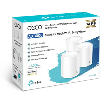 Бесшовный Mesh роутер TP-Link Deco X60(3-Pack) AX3000 10/100/1000BASE-TX белый -2